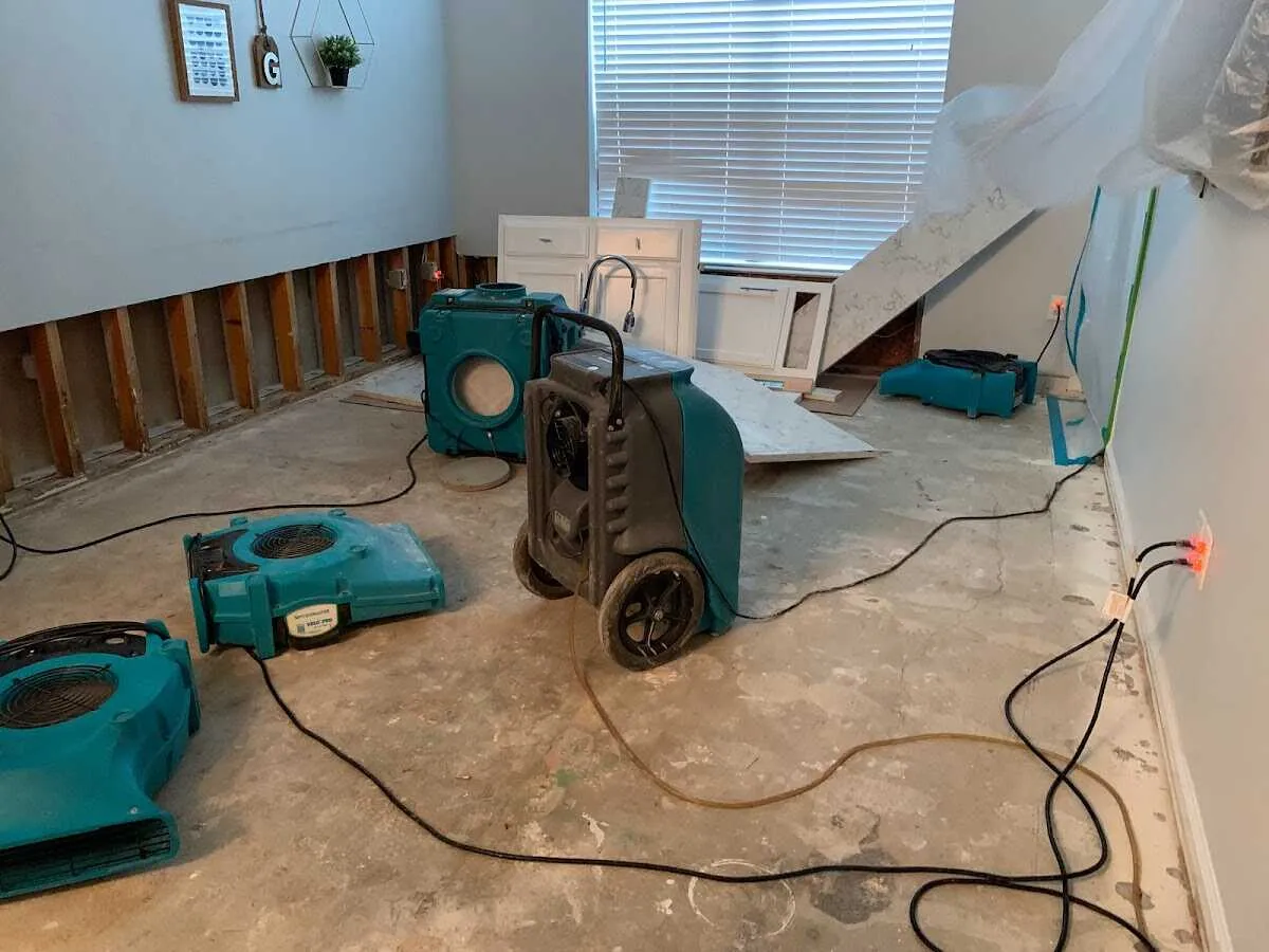 Dehumidifier in flood-cut room for Water Extraction & Removal in Elizabethtown